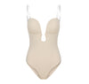 Plunge Low-back Body Suit / Backless Body Suit/ Body Suit Clear Straps